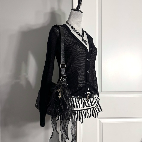 Sheer Button Up Cardigan - Picture 6 of 11